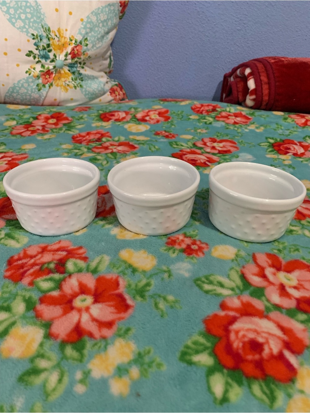 Vintage Primagera Portugal White Ceramic Bakeware Ramekin Set - 3 Pack